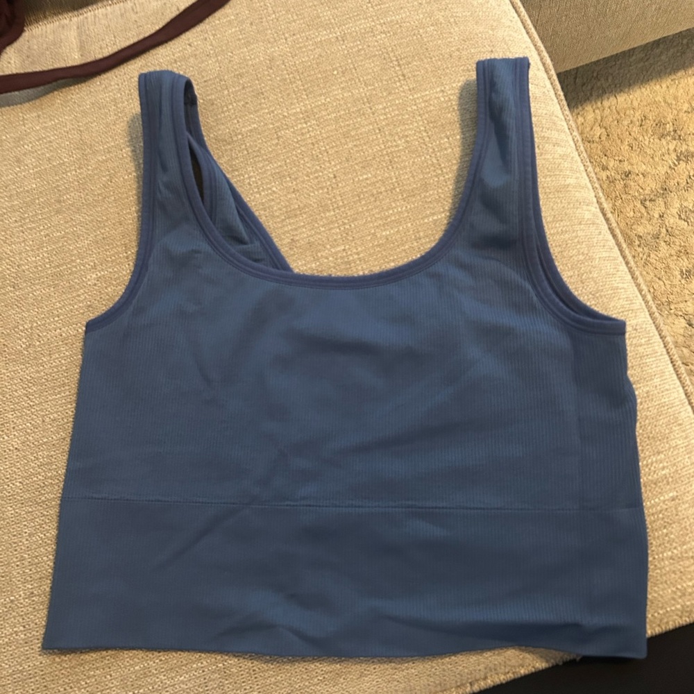 Athleta Navy Ribbed Tank Top
